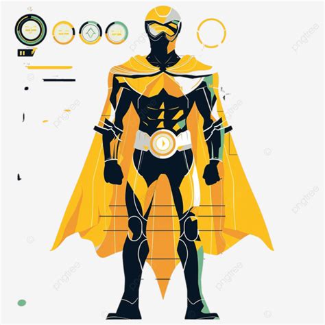 Super Hero Infographic Business Set Abstract Png Transparent Image