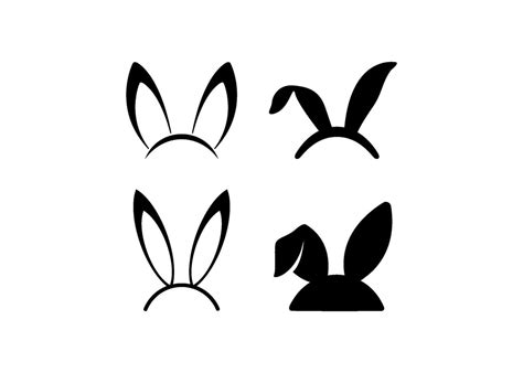 Bunny Ears Icon Illustration Vector Set Vector Art At Vecteezy