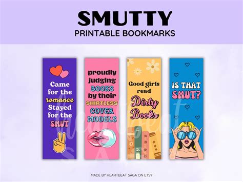 Printable Smut Bookmarks Is That Smut Spicy Reader Funny Bookmarks