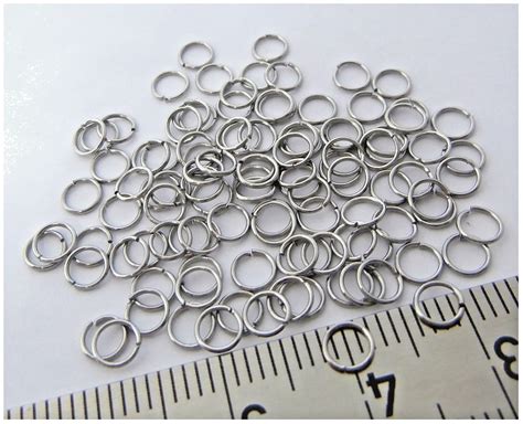 Spaltringe Biegeringe Ø 4 mm EDELSTAHL 0 5 mm stark Öse silber feine