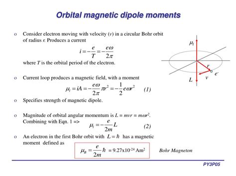 Ppt Lectures 5 6 Magnetic Dipole Moments Powerpoint Presentation Free Download Id 275309