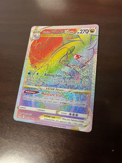 Pok Mon Lost Origin Rainbow Hyper Hisuian Goodra V Star Ultra Rare Card