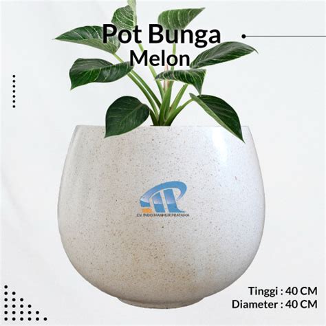 Jual Pot Teraso Tipe Melon T X Cm Varian Putih Jakarta Selatan