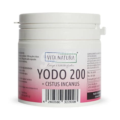 Yodo 200 Cistus Incanus en cápsulas Vita Natura 90 ud