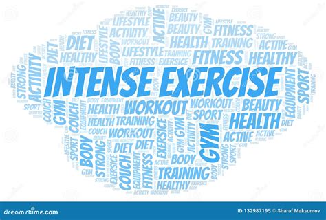 Intense Exercise Word Cloud Stock Illustration Illustration Of