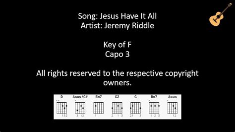 Jesus Have It All By Jeremy Riddle Lyrics And Chords Capo Youtube