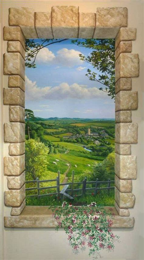 Jeff Raums English Countryside Niche Mural Wall Art Garden Mural