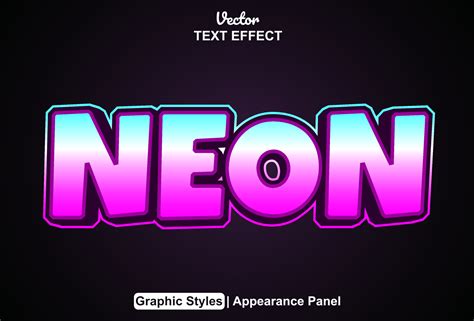 neon text effect with graphic style and editable. 19019176 Vector Art at Vecteezy