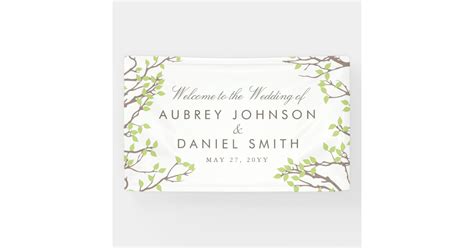 Blissful Branches Wedding Banner Zazzle