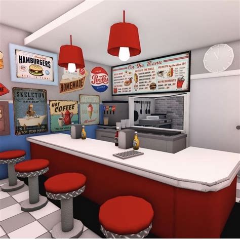 Pin By Lilah Oates On Diner Retro Diner Blocksburg Room Ideas