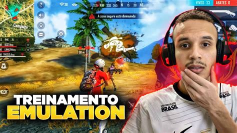 Free Fire Ao Vivo Treinando Nova Sensi No Emulador Novo Passe De