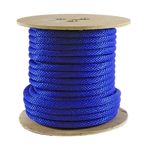 Red Blue Rope King SBP 58140BR Solid Braided Poly Rope 5 8 Inch X 140