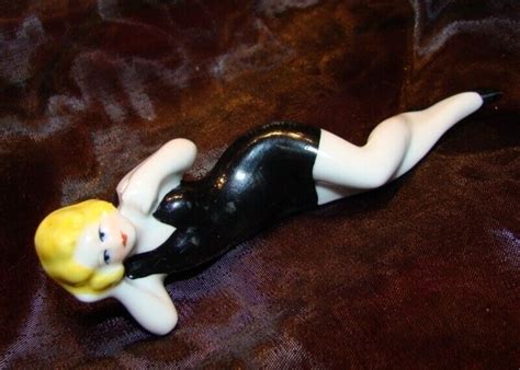 Art Nouveau Style Figurine Bathing Beauty Sexy Art Deco German Style