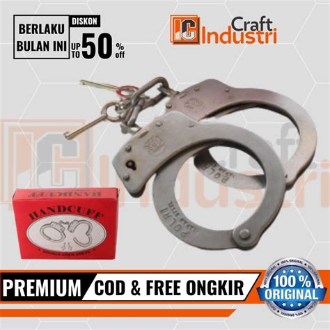 Jual Borgol Tangan Stainless Handcuff Atribut Polri Security Satpam