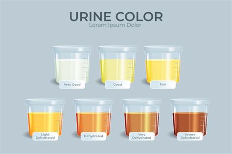 Infographie De La Couleur De L urine Dégradée Vecteur Gratuite