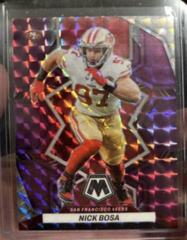 Nick Bosa Purple 180 Prijzen 2022 Panini Mosaic American