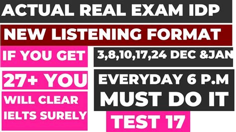 Very Important Listening For December Ielts Exam And