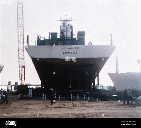 Stern On View Looking Up Of The Oceanographic Research Ship Usns