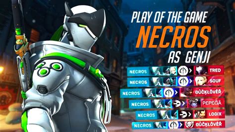 Necros Is Popping Off On Genji Potg King S Row Overwatch Top