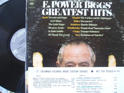 E Power Biggs Greatest Hits Bach Widor Handel Schubert Etc Amazon