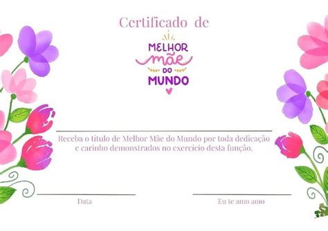 Certificados De Melhor M E Do Mundo Surpreenda A Mulher Da Sua Vida No