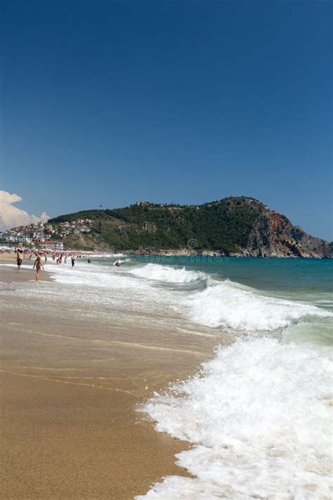 Alanya - the Beach of Cleopatra Editorial Stock Image - Image of ...