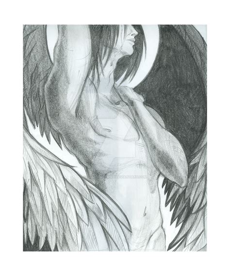 Fallen Angel - Pencil by CrimsonCrowe on DeviantArt