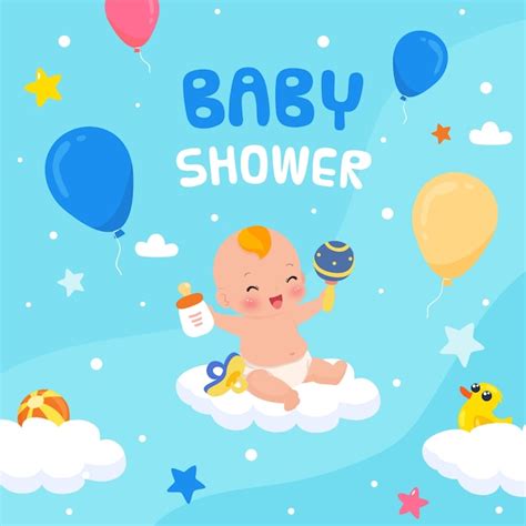 Evento De Baby Shower Para Ni O Dise O Vector Premium