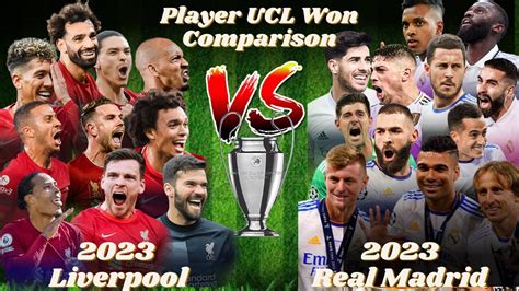 2023 Liverpool 🆚 2023 Real Madrid Player champions league trophy Comparison - YouTube