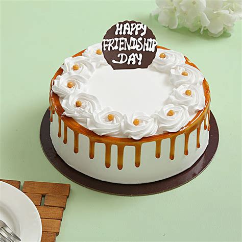 Buy Send Friendship Day Special Butterscotch Cake Half Kg Eggless