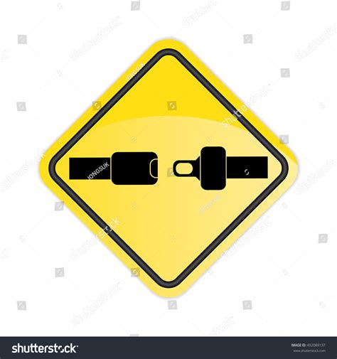 Fasten Your Seat Belt Sign Vector Stock Vector 492089137 Shutterstock