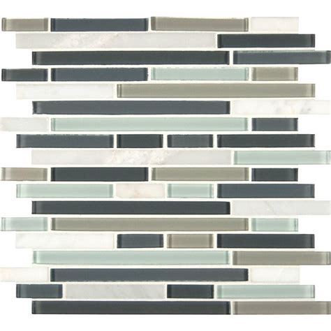 Msi Stone Ulc Interlocking Glass Stone Mesh Mounted Mosaic Blend Wall Tile In Keystone The