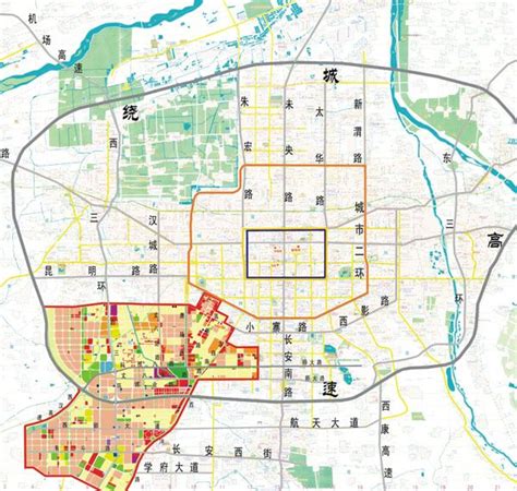 西安市高新区放大地图西安高新区界限图西安高新区区域详细图第2页大山谷图库