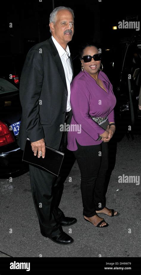 Oprah Winfrey with husband Stedman Graham leaving ABC Kitchen ...