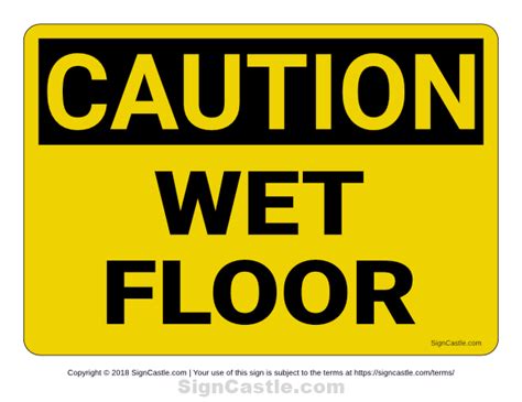 Caution Wet Floor Sign Clipart