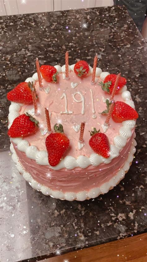 19th Birthday Cake In 2024 19th Birthday Cakes Pink Birthday Cakes Strawberry Birthday Cake