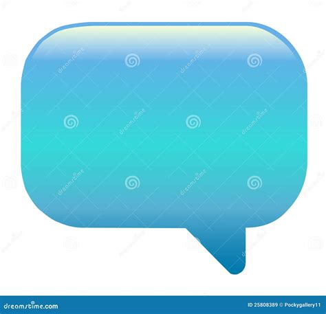 Blue Speech Bubble Stock Vector Illustration Of Bubble 25808389