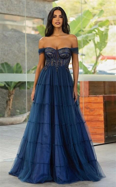 Vestido Azul Marinho Para Madrinha De Casamento Modelos Longos Artofit