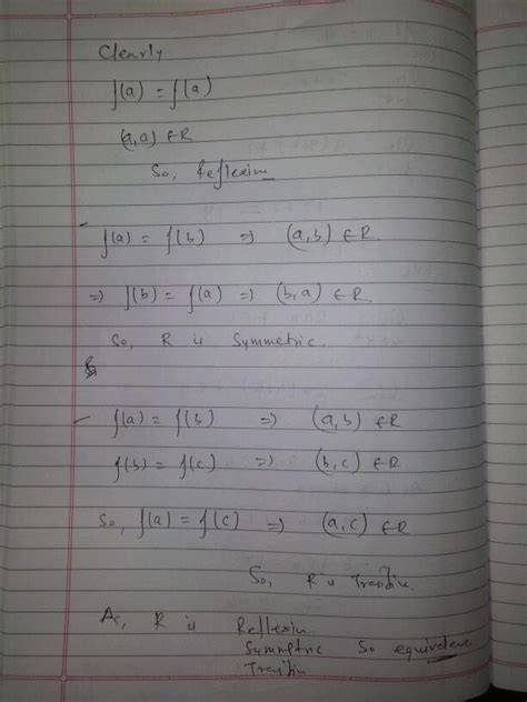 Let F X Rightarrow Y Be A Function Define A Relation R On