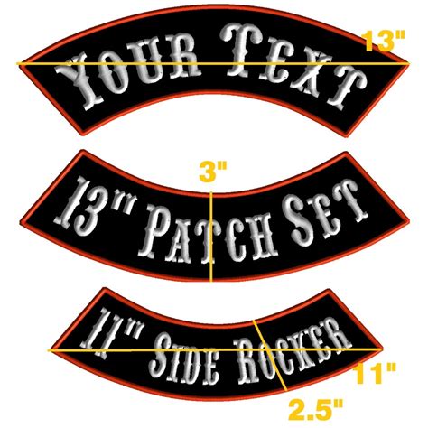 Motorcycle Patches Rocker Patch Set Iron On Custom Back Etsy