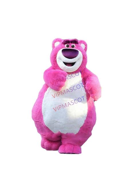 Pink Teddy Bear Cartoon Mascot Costume Cosplay Party Fancy Dress Adults ...