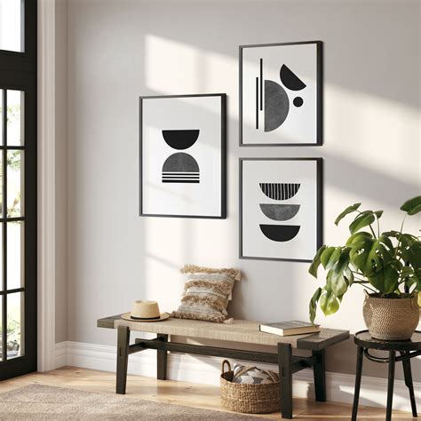 Black and White Wall Art Set of 3 Black and White Prints - Etsy