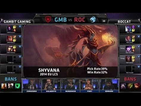 Gambit Gaming Vs ROCCAT Season 4 EU LCS Spring Split 2014 W6D1 G2