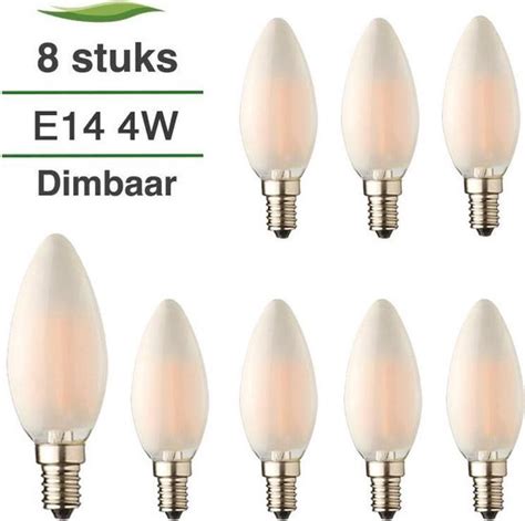 Bol Pack Lybardo E Led Kaars Lamp Filament Frost Dimbaar W