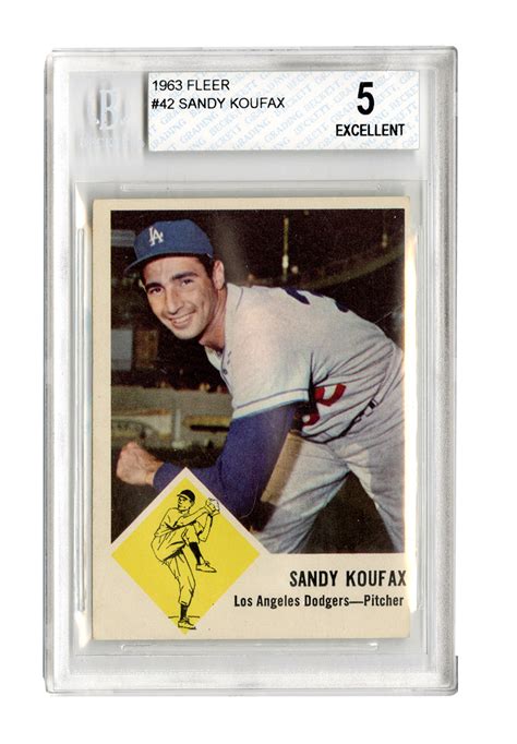 Lot Detail 1963 Fleer 42 Sandy Koufax BGS 5