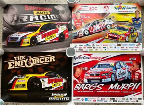 4 X 2009 V8 Supercars Holden Ve Commodore Bathurst Poster Bjr Ingall