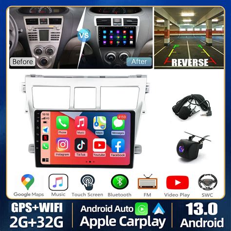 For Toyota Vios Yaris Android Apple Carplay Car Radio