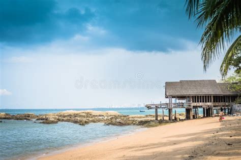 Stary Drewniany Dom Nad Morzem W Pattaya Tajlandia Pi Kny Seascape