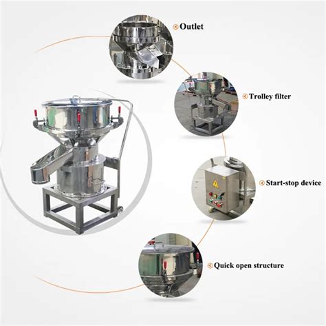 Soy Milk Filter Stainless Steel Rotary Vibrating Screen Dahan Machinery