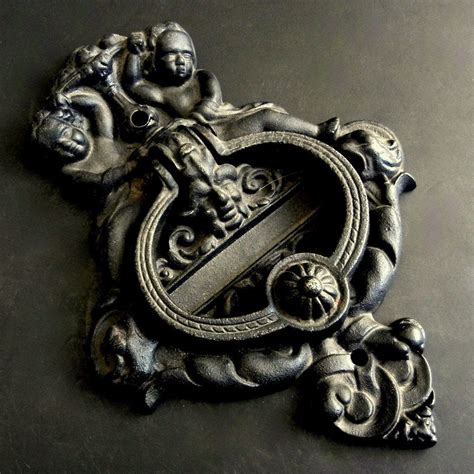 Very Large Victorian Style Cherub Cast Iron Door Knocker 10 High